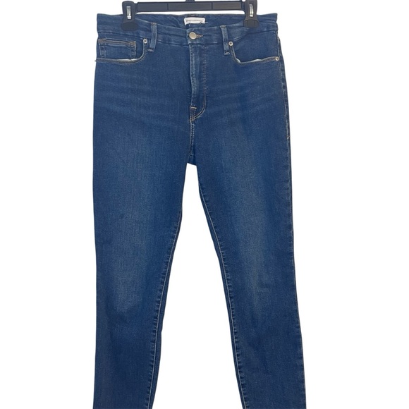 Good American Good Legs High Rise Skinny Jeans Super Stretch- Dark Blue - Picture 2 of 15